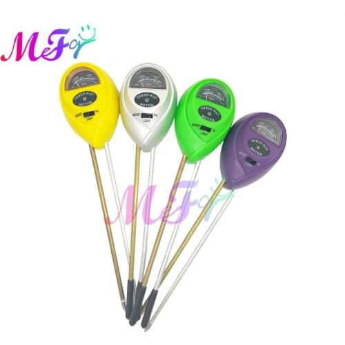 3 In1 Soil Ph Tester Water Moisture Test Sunlight Light Meter Tool For Garden Plant Flower Humidity Measuring Device Hygrometer