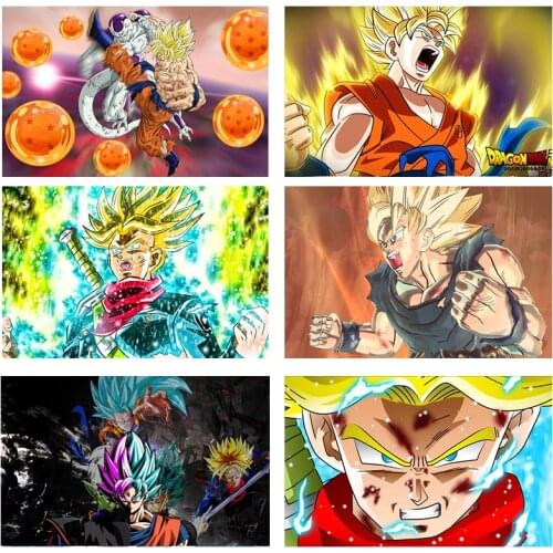 Anime Dragon Ball Monkey King Super Saiyan Piccolo Poster Art Canvas Picture Frame Wall Decoration Mural Home Painting