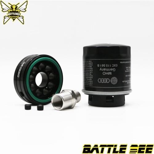 BATTLE BEE VAG EA111 Sandwich Oil-Filter Adapter Oil temp oil pressure gauge sensor Plate for Volkswagen audi EA111 engine