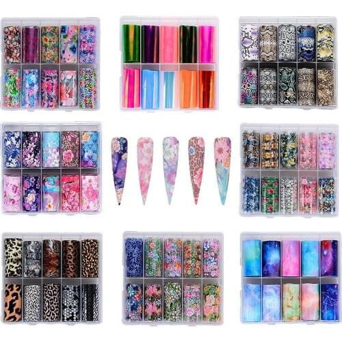 Flower/Butterfly/Laser/Christmas Series Nail Transfer Foils Decorations idea nail Art Transfer Sticker Decals Nail Accessories