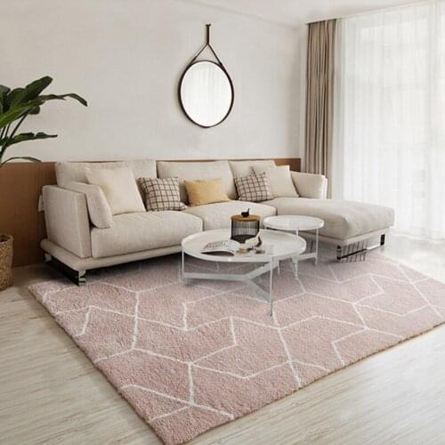 Nordic Geometric Cotton Carpets For Living Room Home Decor Soft Bedroom Rug Modern Coffee Table Carpet Room Thick Floor Kids Mat