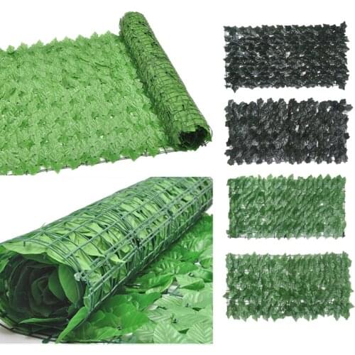 Artificial Leaf Leaves Privacy Fence Screen Stretchable Hedge Vine Decoration for Home Outdoor Garden Yard Wall 1m/3m