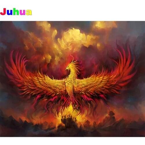 Fire Phoenix Picture Diy diamond painting mosaic Home Decor Full Square/Round Drill diamond embroidery Handmade diamond stitch