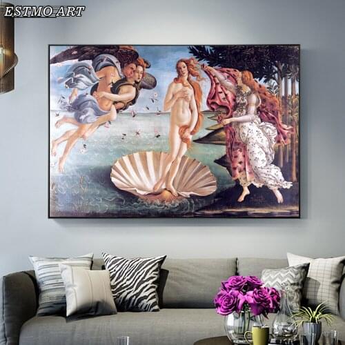 Birth Of Venus Canvas Paintings Reproduction On The Wall Classical Famous Wall Art Canvas Pictures By Botticelli Room Decoration
