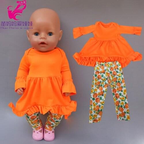 40cm 43cm baby doll long dress fit for 18 inch doll clothes wear children gift