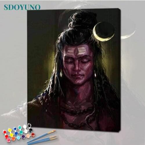 SDOYUNO 40x50cm Oil Paint By Numbers DIY Set of Acrylic Paint For Painting By Numbers On Canvas Figure Home Decor Wall Art