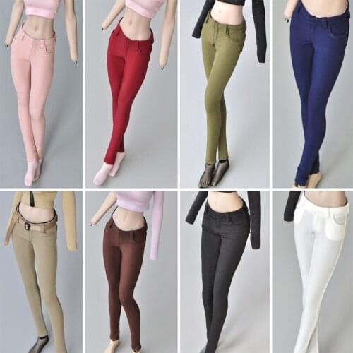 1/6 Scale Female Slim stretch trend pencil pants soldier model accessories clothes For 12'' Action Figure Body DIY
