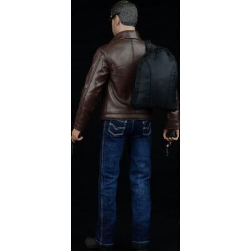 1:6 Scale Male Man Boy Agent Suit Leather Jacket Shirt Jeans Clothing Set And Pistol Accessories For 12'' Inches Action Figures