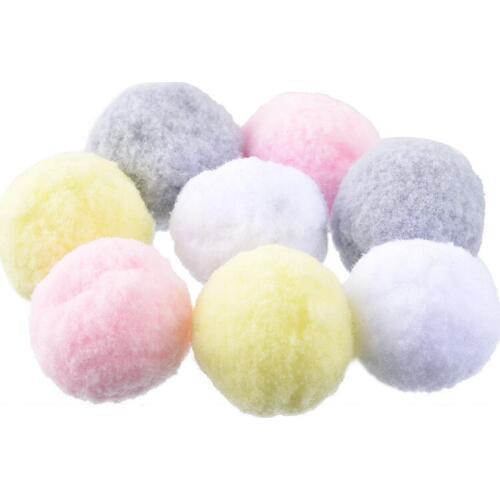 New 200Pcs 3cm Multicolor Pompoms Ball Fur Craft DIY Soft Pom Poms Wedding Home Decoration Sewing On Cloth Accessories Round 3cm