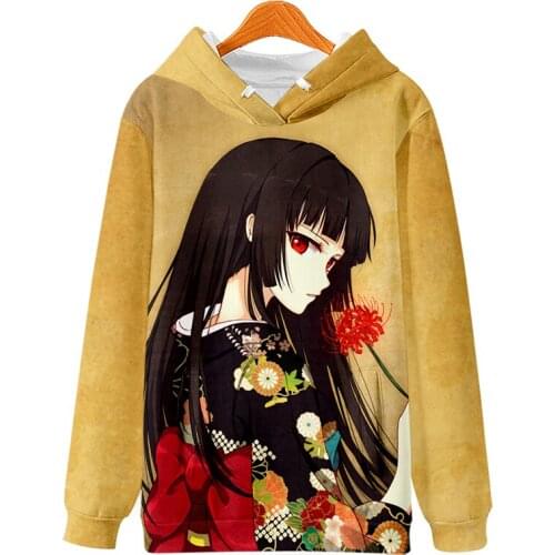 2021 New Hell Girl Sweatshirt Teenager Adult Kids Pullover Hooded Long Sleeve 3D Pattern Autumn Winter Streetwear Clothes