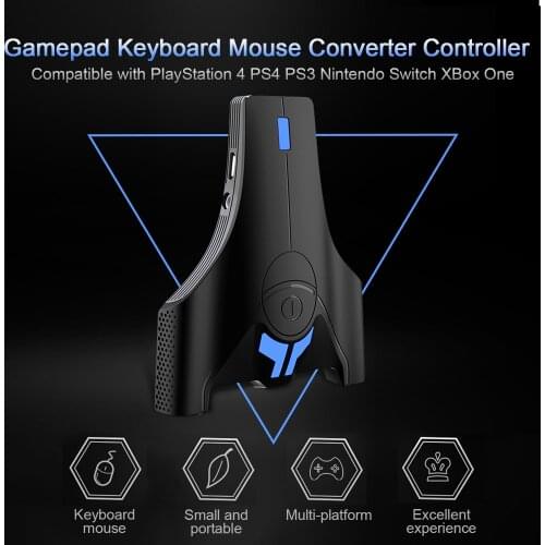 Vococal Gamepad Keyboard Mouse Converter Controller Adapter with 3.5mm Audio Jack for PlayStation 4 PS4 Nintendo Switch XBox One