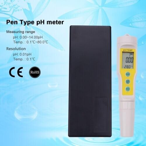 New Protable LCD Digital PH Meter Pen of Tester automatic calibration high precision pH tester