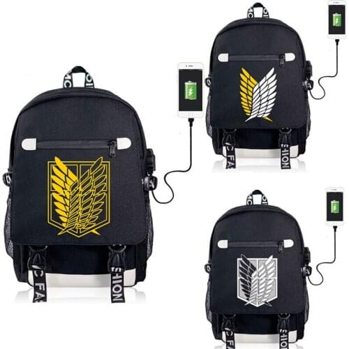 Attack on Titan Scouting Legion Anime Nylon School Backpacks Bags Travel Laptop Bags Boys Girls Men Women Cosplay Backpack