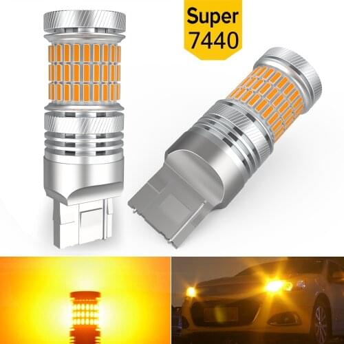 T20 7440 W21W LED Canbus No Error No Hyper Flash LED Amber Turn Signal Lamp Car Light For Skoda Fabia Rapid Polo 6r Lexus Rx400h