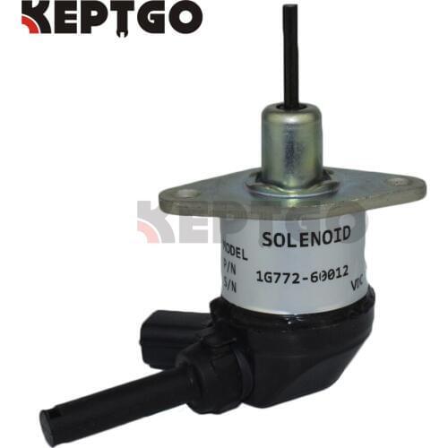 Fuel Stop solenoid 1G772-60014 For Kubota Excavator Shut off KX057-4 KX080-3T U55 M6040 M7040 SVL75