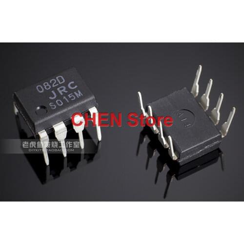 10pcs Japan JRC NJM082D DIP-8 JFET Input Audio Two-operational Amplifier JRC082D Computing Amplifier Integrated 082D