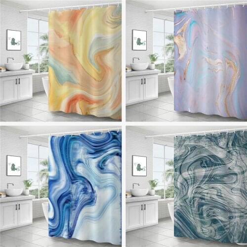 3D Print Waterproof Shower Curtain For Bathroom Decor Abstract Marble Eco-Friendly Modern Bahtroom Curtain bano cortina