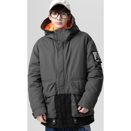 Winter Mens Cargo Puffer Jackets Fashion Hooded Thick Warm 90% White Duck Down Coats Male Outerwear The Youth Clothing JK-937