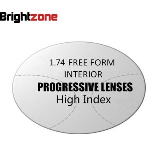 1.74 High Index Free Form Progressive Multifocus CR-39 Resin Prescription Sunglasses Rx Thin Lenses Lentes Opticos Glasses Lens