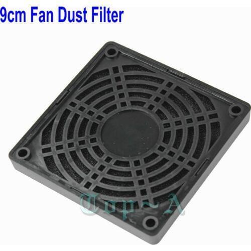 10 Pcs 9cm Dustproof Dust Filter For DC Fan 92x92mm Black 90mm
