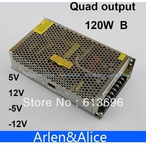 120W B Quad output 5V 12V -5 -12v Switching power supply AC to DC