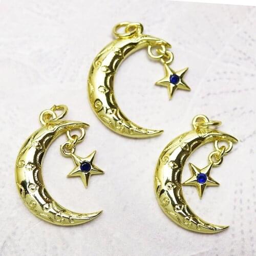 20 Pcs Fashion jewelry pendant Crescent jewelry pendant Moon&star jewelry pendants for women accessories pendants 7307