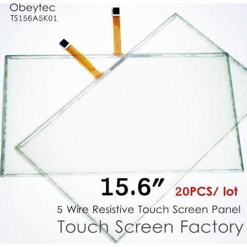 20PCS! obeycrop 15.6" Five-wire Resistive touchscreen, Drift-free, High-use, without controller, AA 344.3*193.6 mm, TS156A5K01