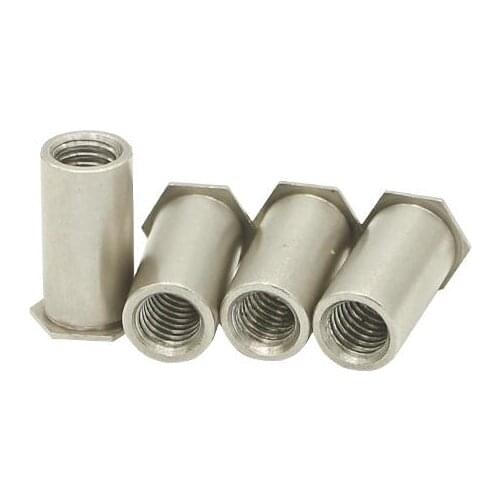 30pcs M3 stainless steel blind hole pressure rive stud nut column furniture decoration 4mm-10mm length
