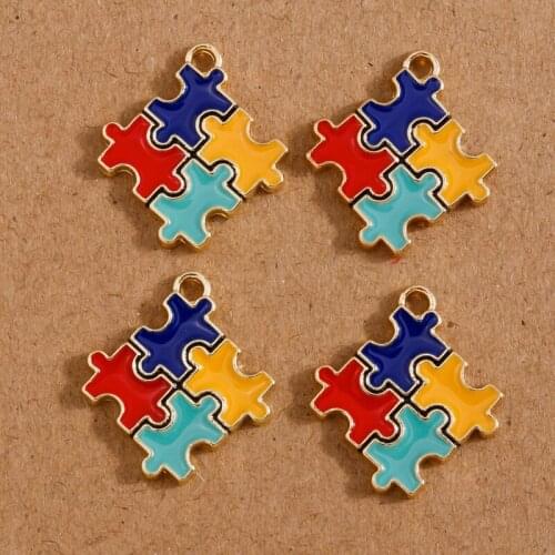 4pcs 19*22mm Colorful Enamel Square Charms for Jewelry Making DIY Handmade Pendants Necklaces Drop Earrings Crafts Accessories