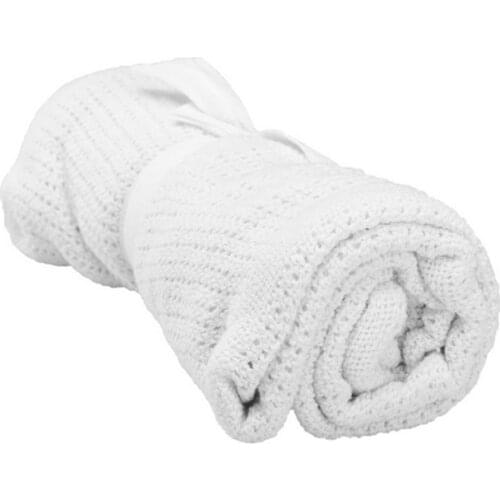 5PCS/LOT Newborn Baby Blankets Super Soft Cotton Crochet Summer Candy Color Prop Crib Casual Sleeping Bed Supplies Hole Wrap