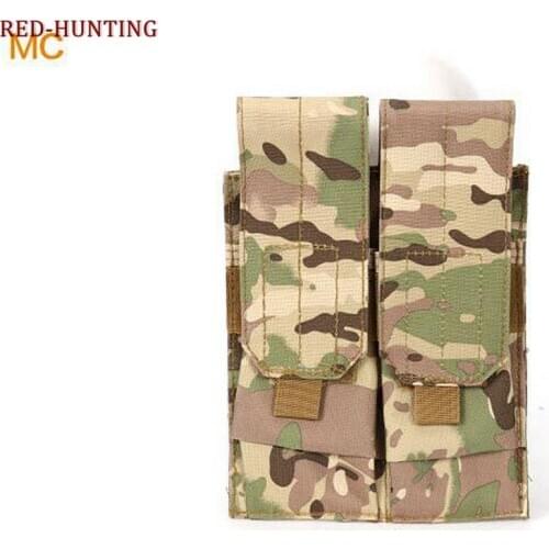 6Color Double Magazine Pouches Tactical Molle Magazine Pouch Bag Covered Mag Pouch Molle Waist Belt Pouch Bags