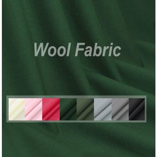 8Colors! 150CM Wide 300G/M Weight Red Pink Black Viscose Wool Fabric for Autumn Spring Jacket Overcoat Dress J097