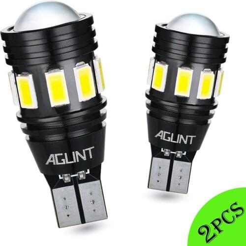 AGLINT 2PCS T15 W16W LED 912 T16 LED Car Bulbs CANBUS No Error Code For Backup Reverse Lamp Xenon White 6000k 12-24V