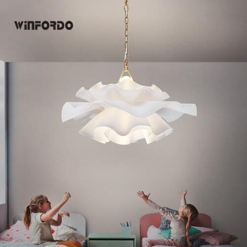 Acrylic Childrens Lamp Bedroom Pendant Lights Living Room Restaurant Pendant Lamp Pendant Flower Light Fixtures