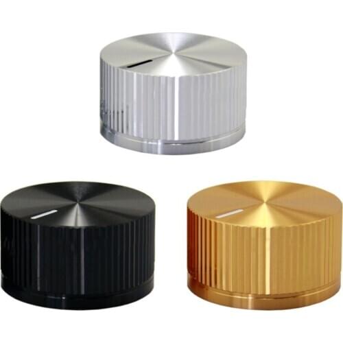 40*22mm High-end 6mm Shaft Aluminum Rotary Electronic Control Potentiometer Knob Volume Control Knob 40X22mm(Dia x Height)