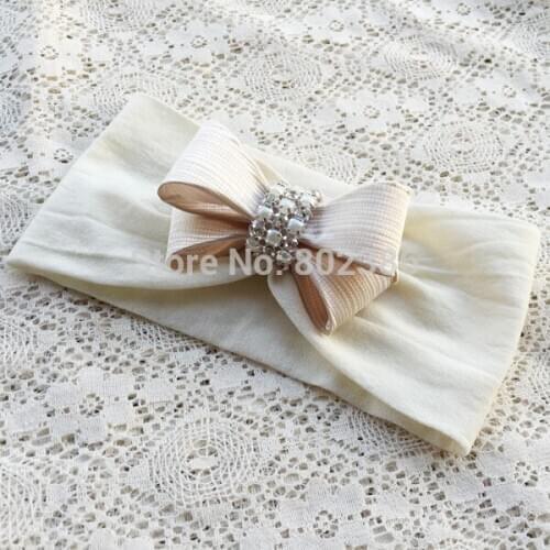Free shipping Big Bow Wrap Head wrap headband