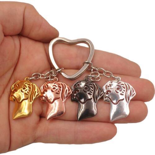 English Pointer Dog Animal Cute Gold Silver Plated Keychain For Bag Car Women Men Girls Boys Love Jewelry K171