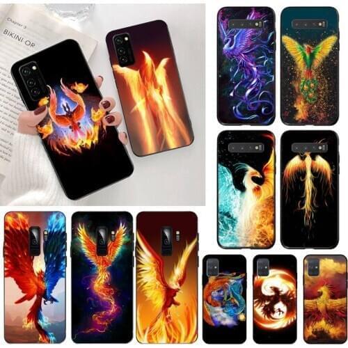 The rising Fire Phoenix bird Art Cover Soft Shell Phone Case for Samsung S20 plus Ultra S6 S7 edge S8 S9 plus S10 5G lite 2020