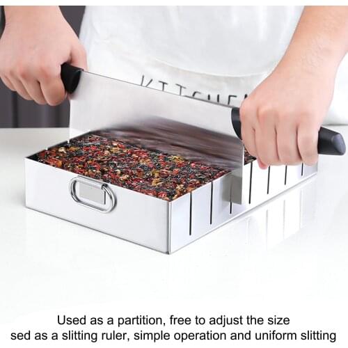 Ejiao cake mold box cutting strip mold cooling plate stainless steel slitter snowflake cake split case (Not include knife, food)