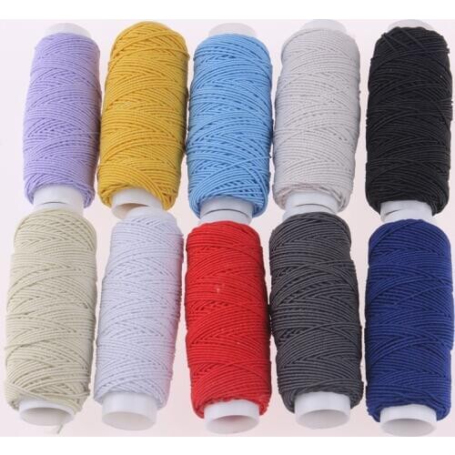 Random Mixed Color Elastic Thread Crochet Threads For Knitting Bracelets Beading DIY Sewing Machine Thread 10Roll/Set