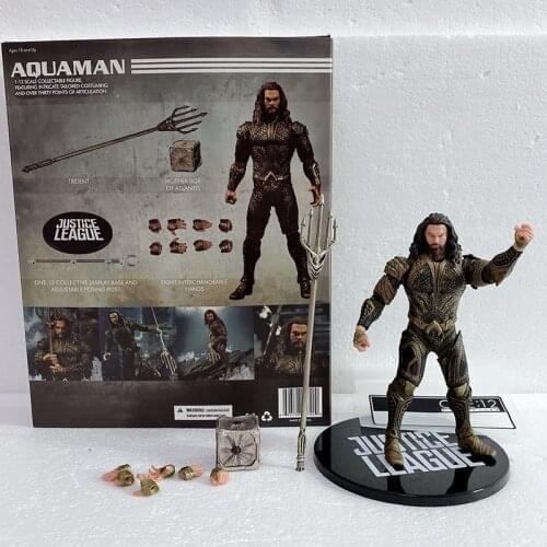 Aquaman Figure MEZCO Figure Super Hero Aquaman Action Figure Mezco One:12 BJD PVC Action Figures Toy Birthday Gift for Kids