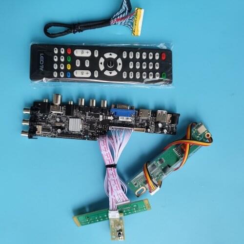 Kit for N154I1-L07/N154I1-L08 1280X800 DVB-T AV HDMI VGA 1 CCFL Digital USB TV Controller board Screen monitor LCD Panel remote