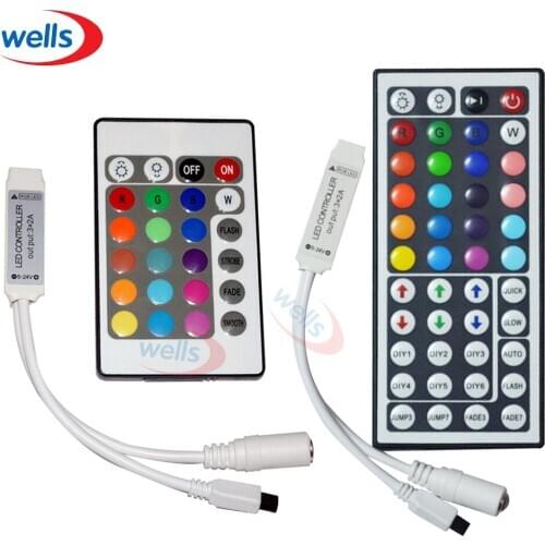 Mini 3key 10key 17key 24key 44key RGB controller For 5050 3528 2835 LED Strip light tape lamp 12V 24V