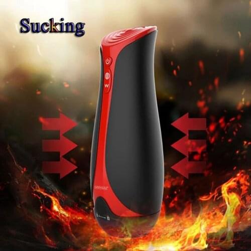 Male Masturbation Cup Automatic Sucking Male Masturbator Vagina Real Pussy Deep Throat Blowjob Vibrator Sex Toys for Men Adult