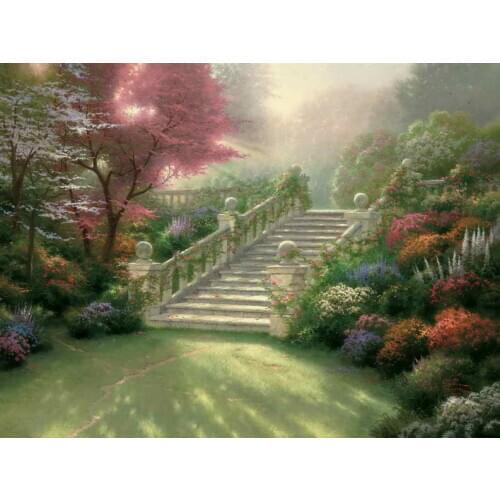 Stairway To Paradise Thomas Kinkade HD Canvas Print Living Room Bedroom Wall Pictures Art Painting Home Decoration No Frame