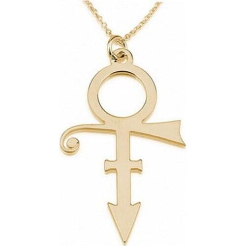 Neoclassical prince symbol necklace gold plated and silver plated prince artist necklace for the best girl gift