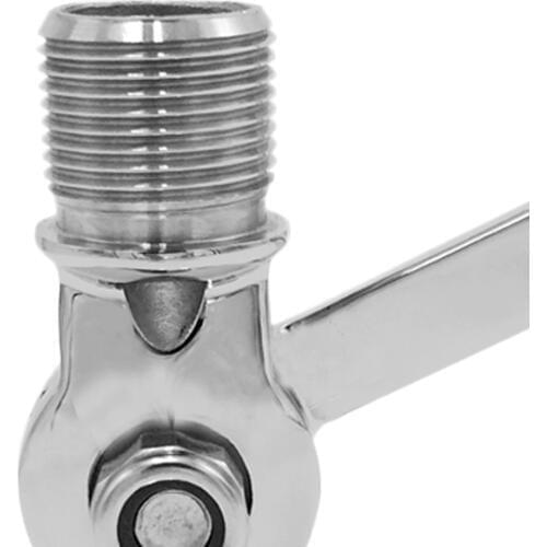 Stainless Steel Marine Boat Radio VHF Antenna Adjustable Ratchet Base Mount