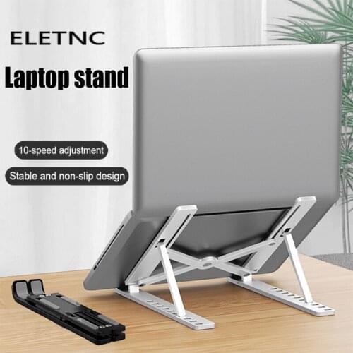 10 Gear Adjustment Portable Laptop Stand Support Base Notebook Stand Macbook Pro Air Laptop Holder Cooling Bracket Accessories