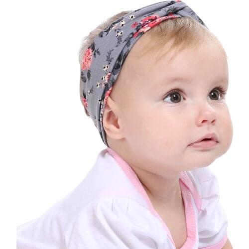 1 Piece Lytwtws Children Girls Baby Newborn Hair Accessories Rope Headband Headwear Headwrap Fashion Print Cross Hair Head Band