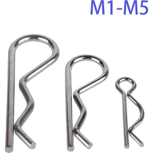 Stainless Steel R Shaped Spring Cotter Clip Pin 1.2mm 1.5mm 1.6mm 1.8mm 2mm 3mm 4mm 5mm Dia Fastener Hardware for Repairing Cars